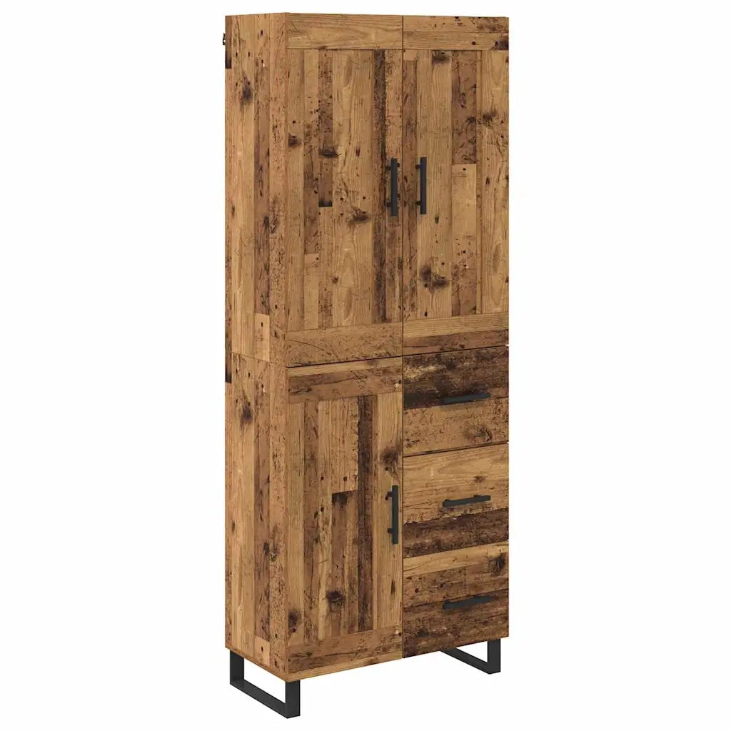 Credenza | Madia | Buffet da pranzo | Armadio da pranzo Legno vecchio 69,5 x 34 x 180 cm Legno multistrato