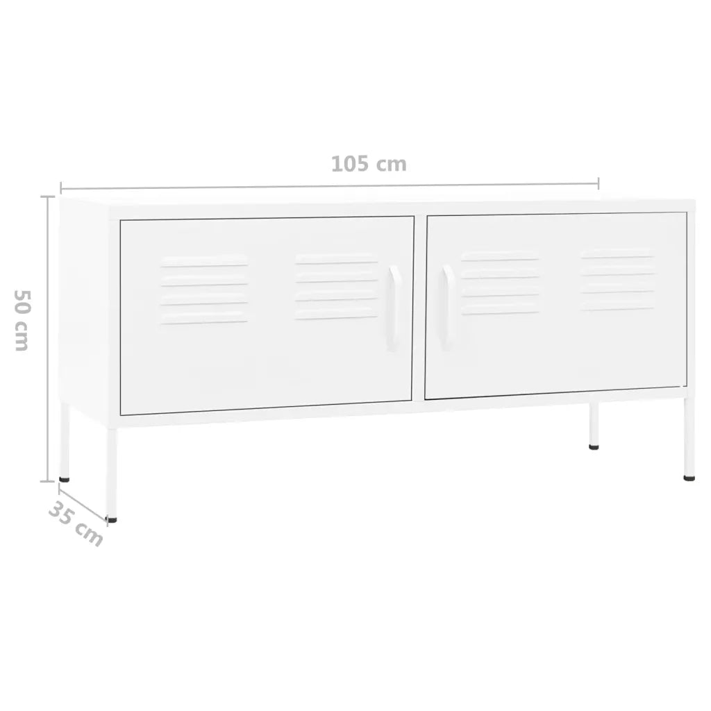 Mobile TV Bianco 105x35x50 cm in Acciaio cod mxl 9767