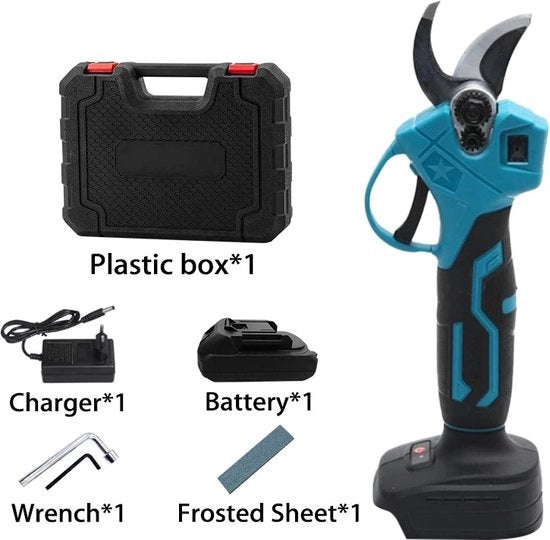 Snoeischaar Takkenschaar Elektrica - Senso di Taglio - Senza Fila - Accu - Potente - Con Scatola di Ricarica - attrezzo da giardino