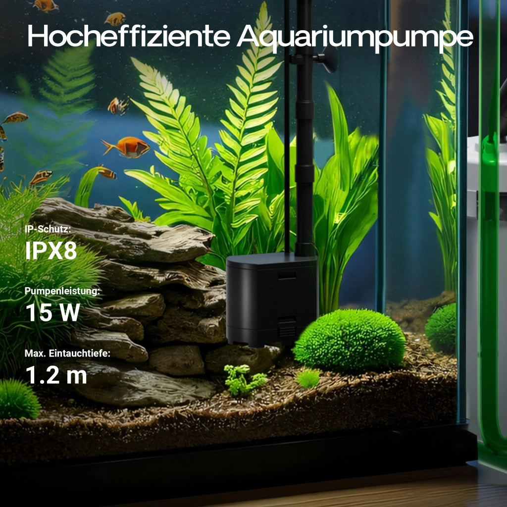 HW-505A Filtro esterno per acquari con pompa 800 l/h, filtro a 4 stadi con mezzi e spugne filtranti inclusi