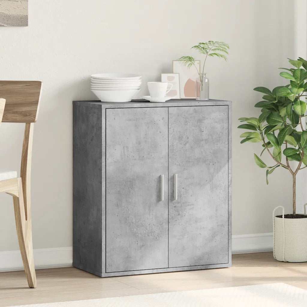 Credenza | Madia | Buffet da pranzo | Armadio da pranzo Grigio Cemento 79x38x80 cm in Legno Multistrato