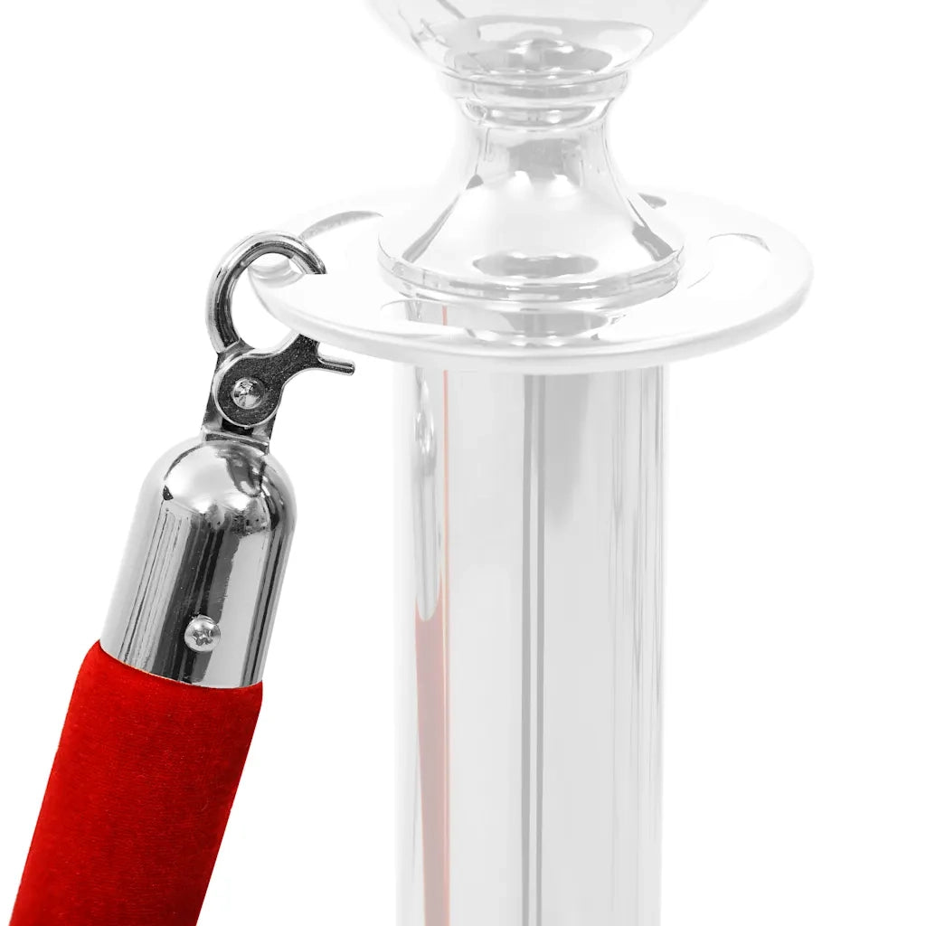 Cordone per Transenne Rosso e Argento in Velluto 51167