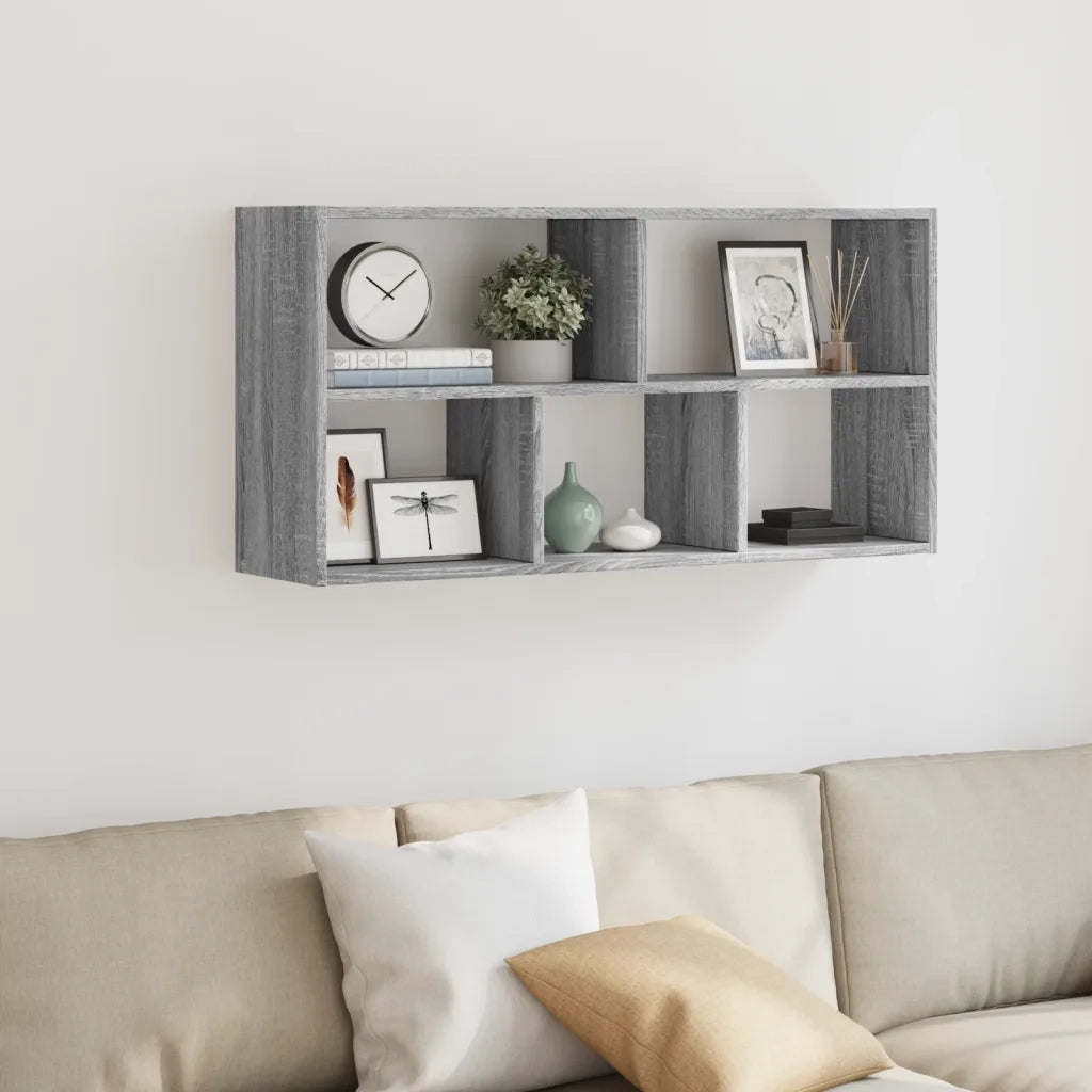 vidaXL Scaffale a Muro Grigio Sonoma 100x25x50 cm in Legno Multistrato