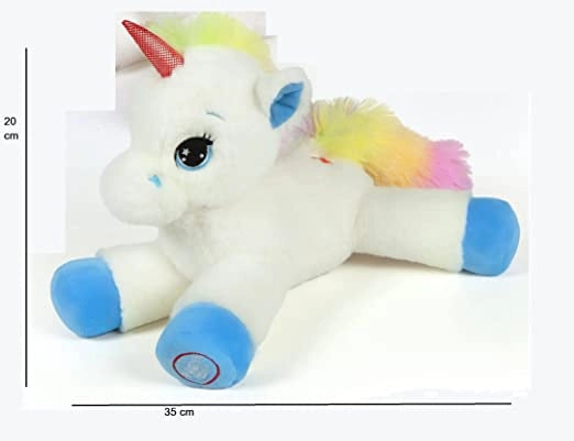 Unicorno Peluche Piccolo Medio Rosa o Azzurro 35 cm Materiale Morbido peluche Unicorno bambina peluche per festa complea
