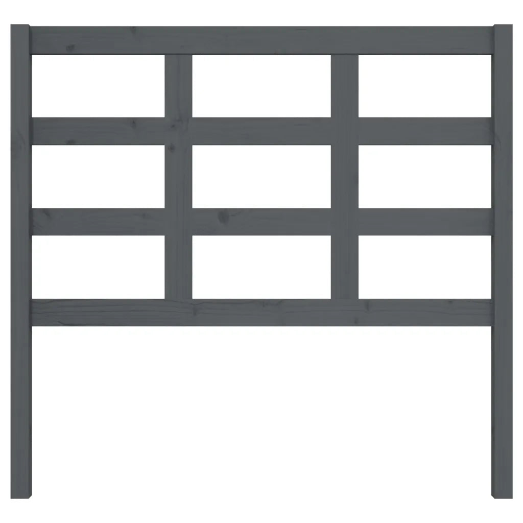 Testiera | Testata per Letto Grigia 105,5x4x100 cm Legno Massello di Pino
