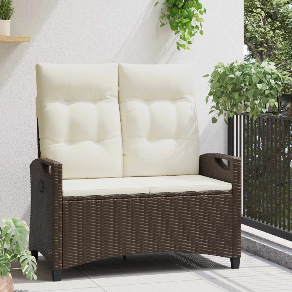 Panchina da giardino Marrone e Crema 105 x 60 x 112 cm 42026851