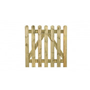 Cancello legno 100x100 cm impregnato - Listelli arrotondati - Ideale per recinzioni da giardino