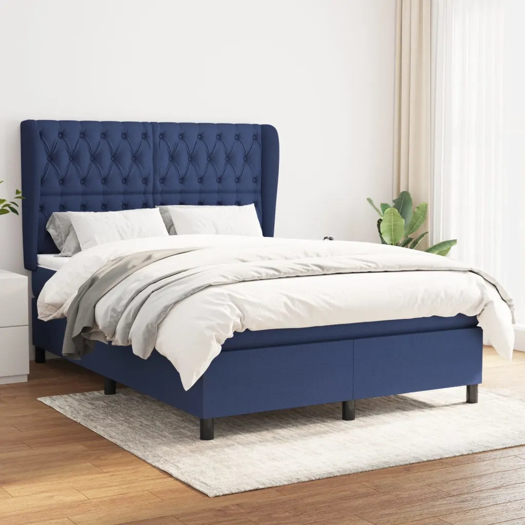 Giroletto a Molle con Materasso Blu 140x200 cm in Tessuto cod mxl 62460