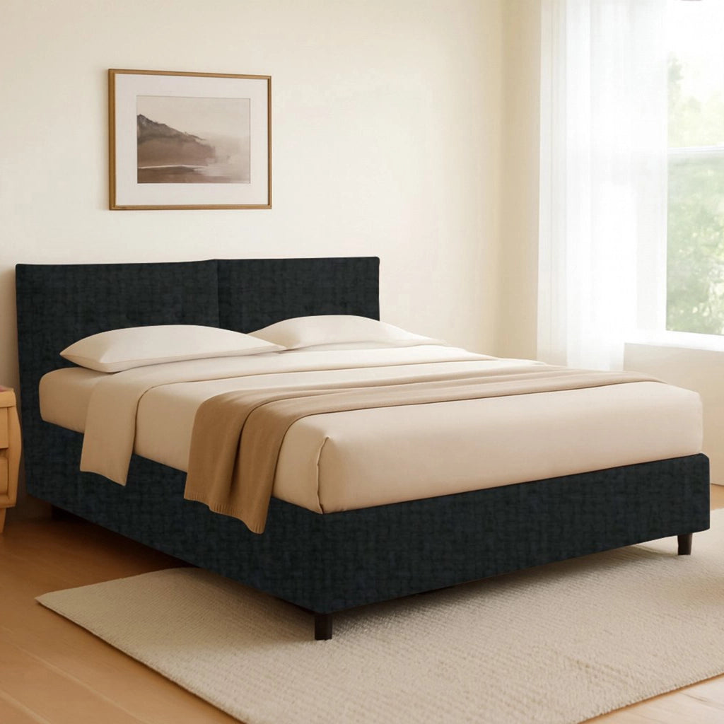 Truro, Letto Singolo Sfoderabile Made in Italy, Grigio Scuro