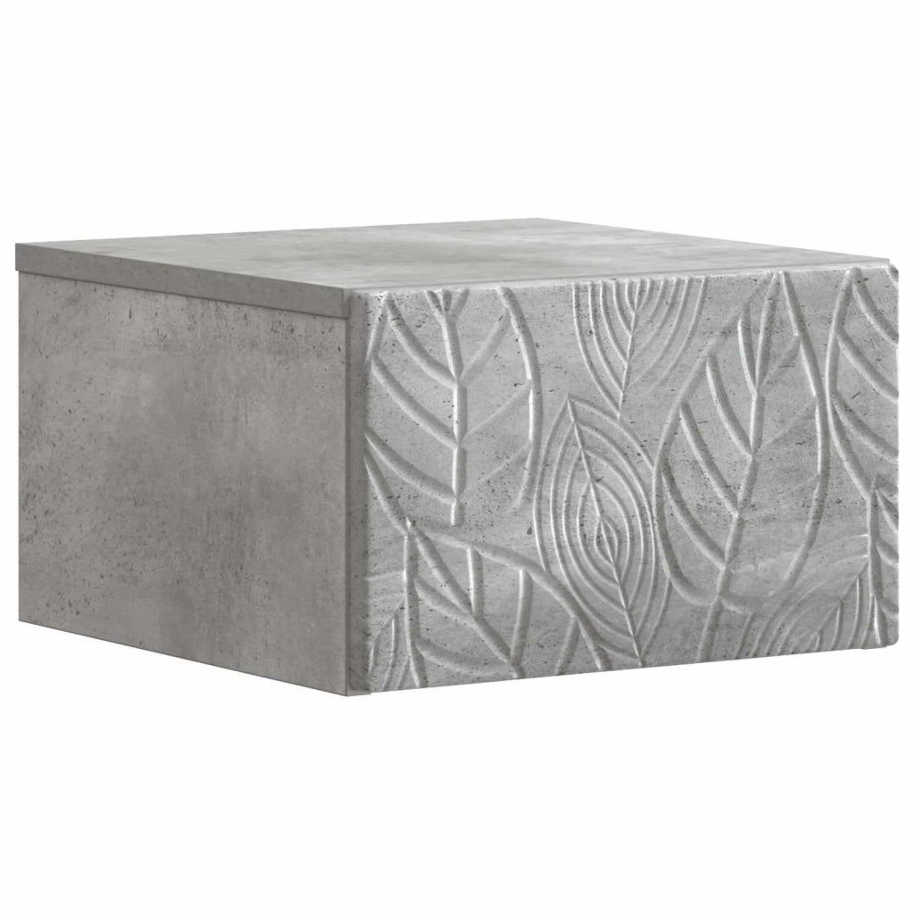 Tavolino da Parete Laterale Grigio Cemento 34,5 x 33 x 20 cm 898771
