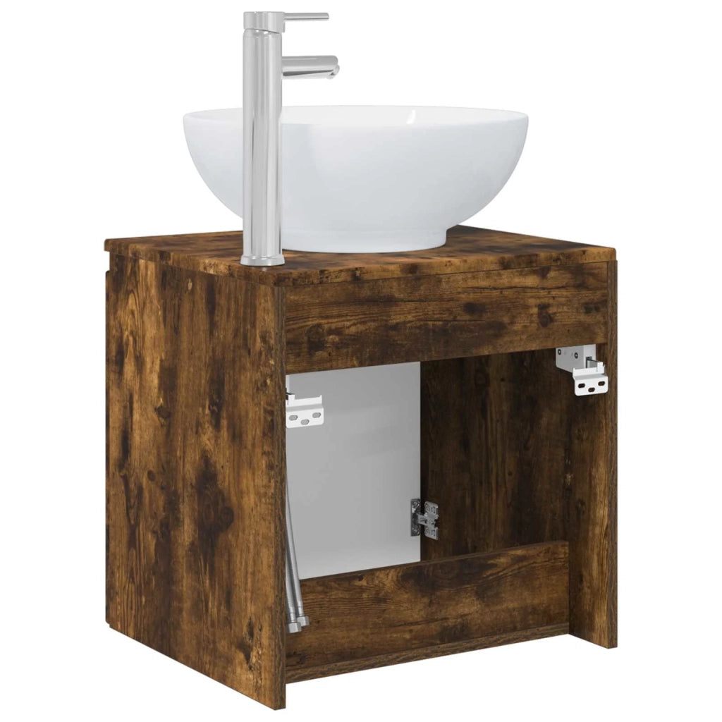 Mobile Lavabo da Parete Rovere Fumo 49,5 x 44,5 x 65 cm 890447