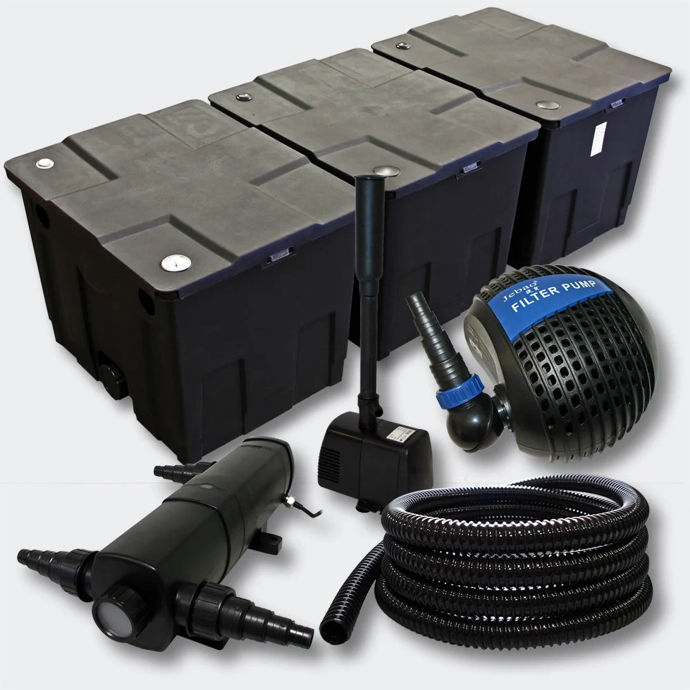 Kit di filtrazione per laghetto da 9000 litri pompa per fontana sterilizzatrice UVC da 24 watt 4216457