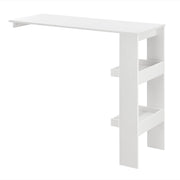 Tavolo Alto Bromölla da Bar Cucina Bancone da Parete con 2 Ripiani 120 x 45 x 106 cm - Bianco [en.casa]