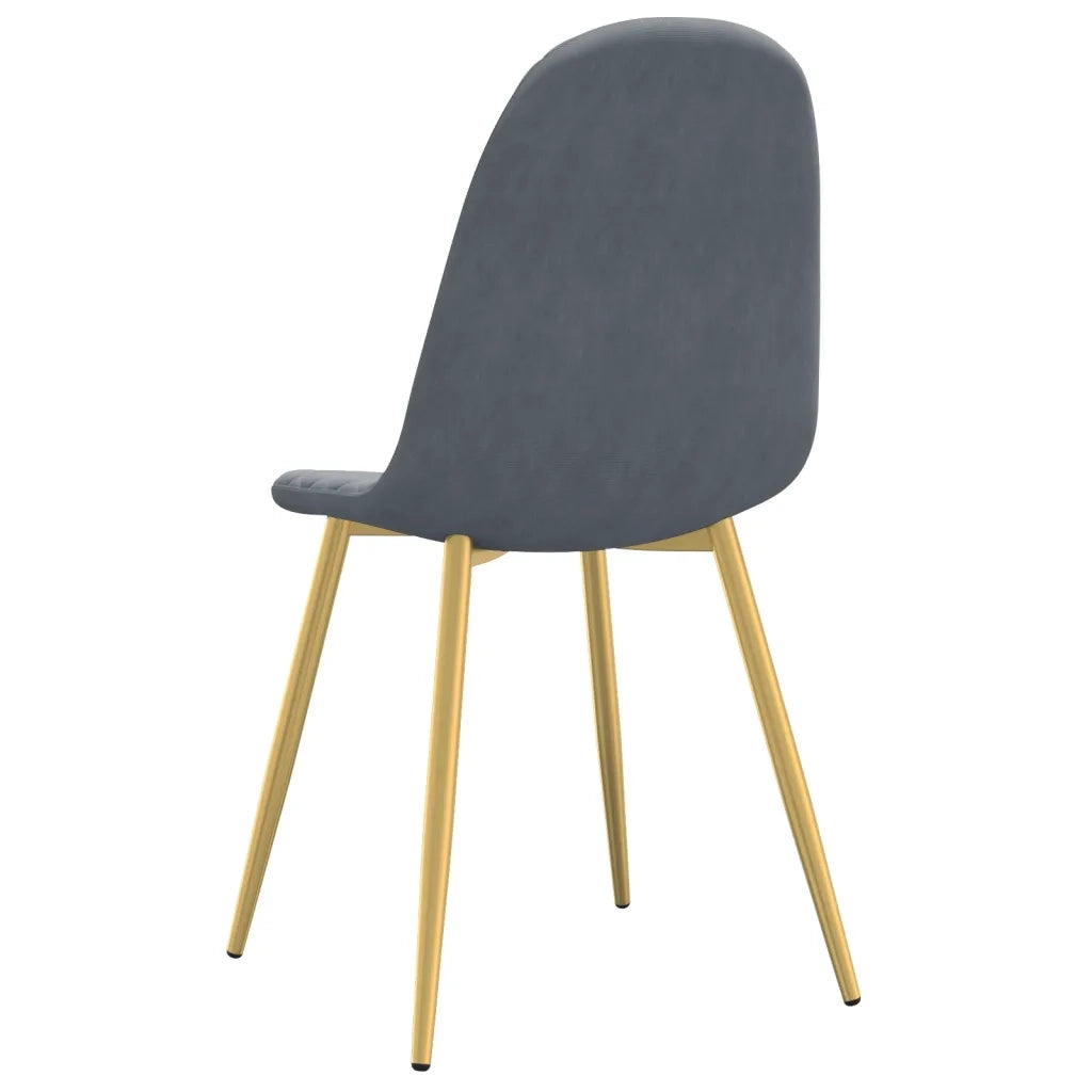 Sedie da Pranzo 4 pz Grigio Scuro in Velluto 325680