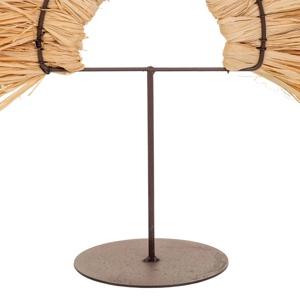 Figura decorativa in fibra naturale marrone 40x02x34,5h