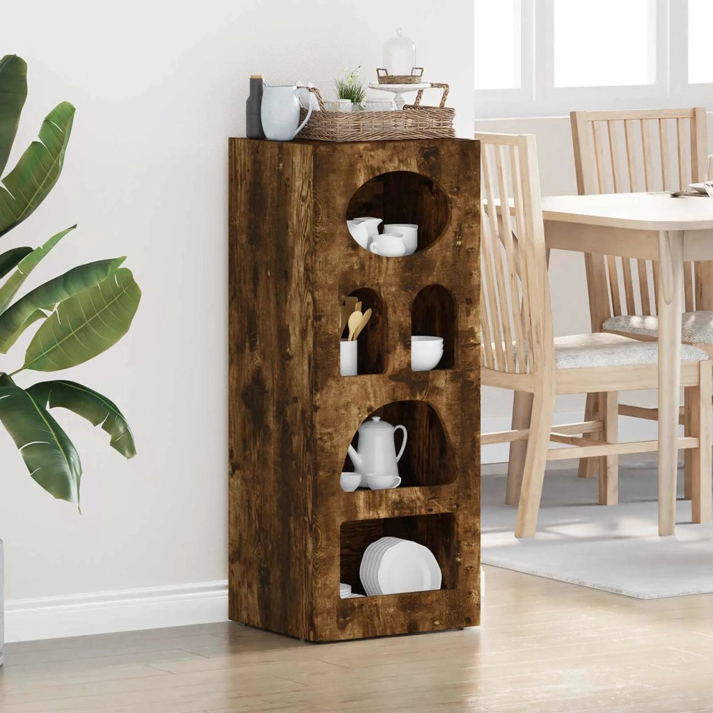 Credenza-Buffet-Armadio da cucina Rovere fum¨¦ 40 x 35 x 100,5 cm Legno multistrato