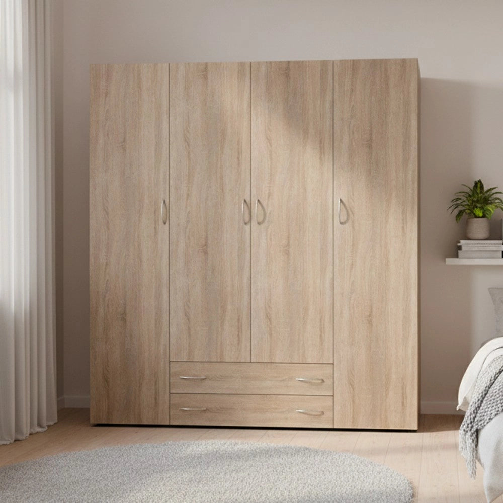 Armadio 4 ante e 2 cassetti rovere sonoma Seba4 160x51,6x177h