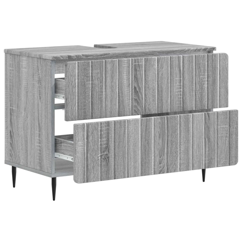 Armadio per Lavabo da Bagno ZWOLLE Sonoma grigio 896361