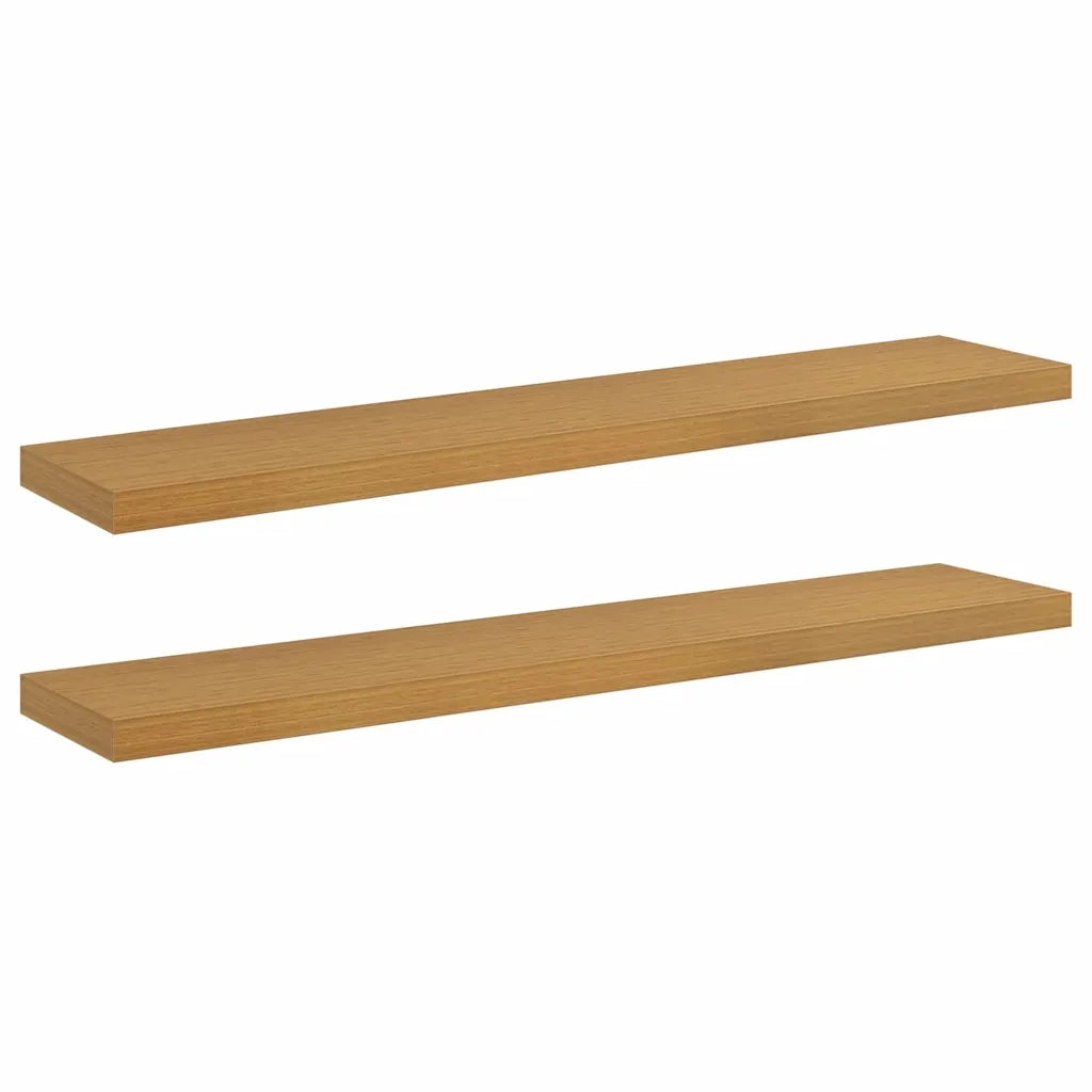2 pz Scaffale da parete | Ripiano a parete | Mensola a parete Beige 120 x 23,5 x 4 cm