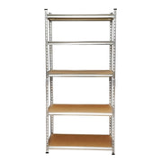Scaffale in metallo con 5 ripiani in MDF, 180x90x30 cm, 120 kg/ripiano, montaggio senza viti