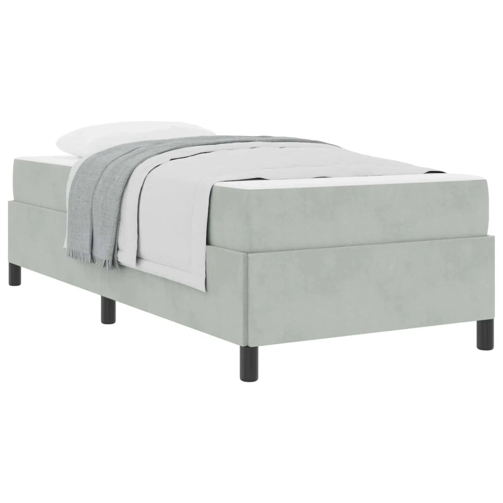 Letto singolo | Letto per adulti | Struttura del letto Grigio chiaro 100 x 200 cm Tessuto