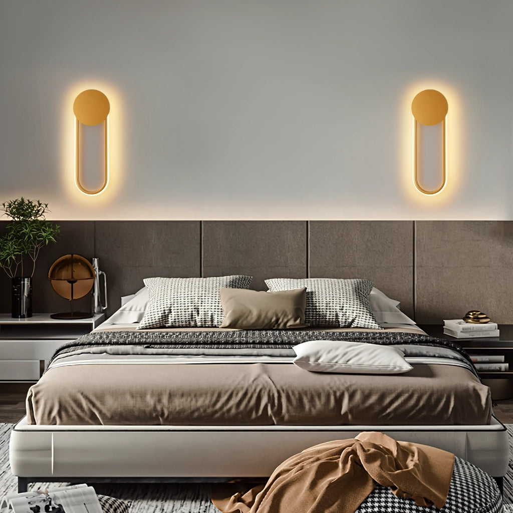ZMH Applique LED moderna 12W 41cm bianco caldo 3000K oro minimalista