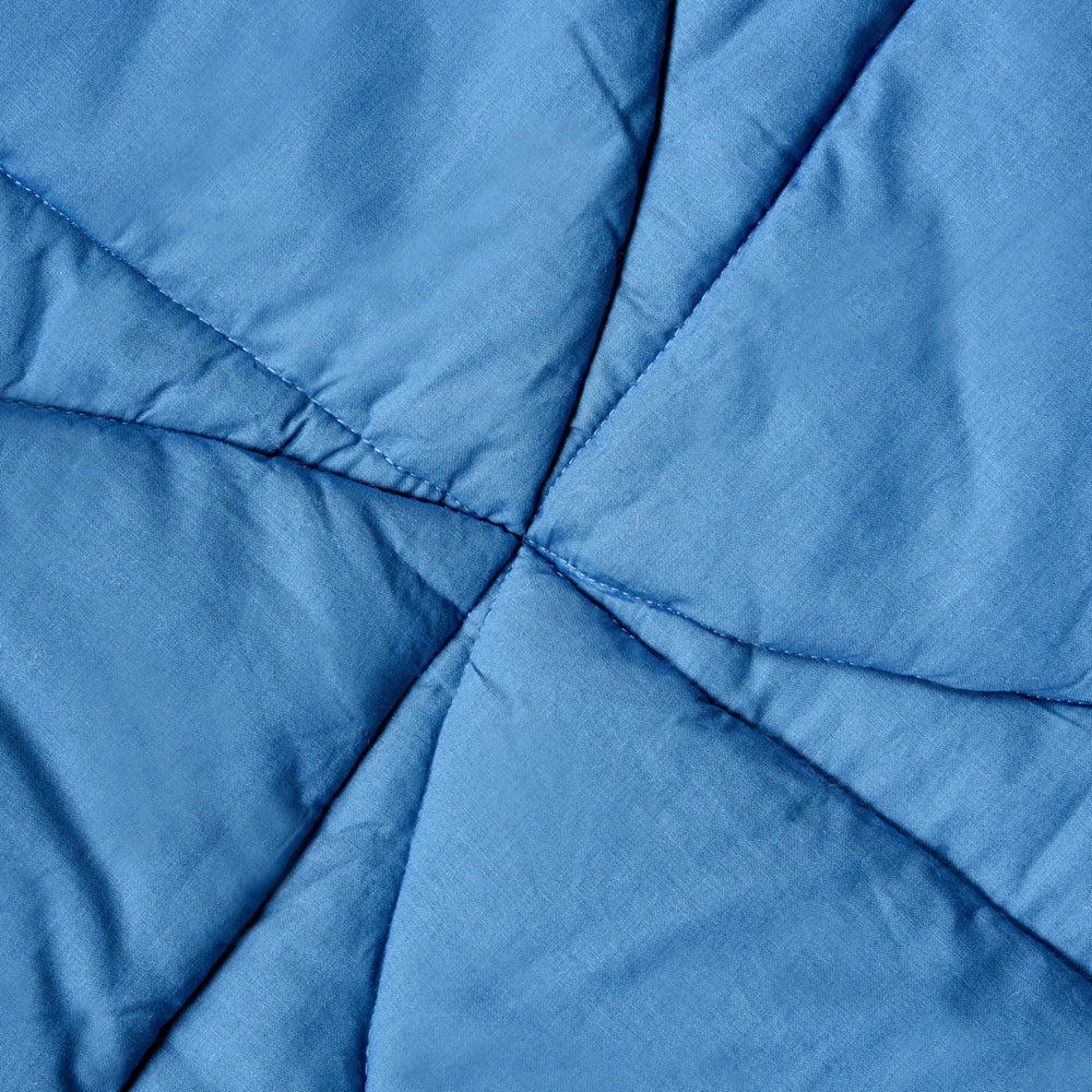 Tappeto per bambini Blu Cotone Coperta a forma di trifoglio Trapuntato 110 x 110 cm Asilo nido Bambini Accessorio per la cameretta