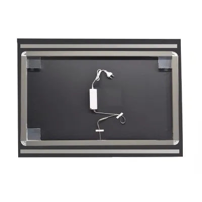 Specchio reversibile 100x70 fasce LED retroilluminate e illuminazione perimetrale