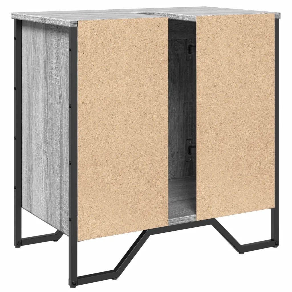 Mobile Lavabo Bagno Grigio Sonoma 60x35x60 cm in Truciolato