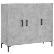 Credenza | Madia | Buffet da pranzo | Armadio da pranzo Grigio Cemento 90x34x80 cm in Legno Multistrato