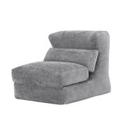 Poltrona convertibile - con design originale e funzione chaise longue - in schiuma - grigio