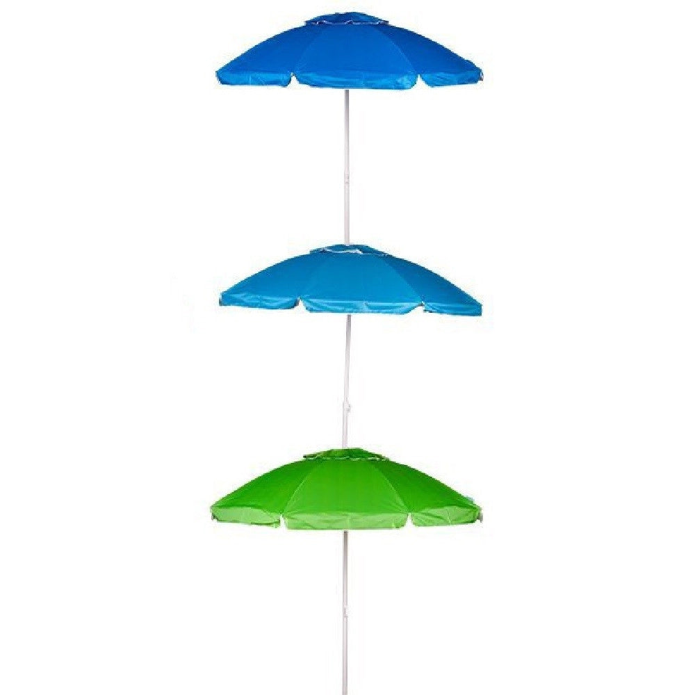 Trade Shop - Ombrellone Mare 180 Cm Con Snodo Palo Acciaio Con Sacca Colori Assortiti 4096258 -
