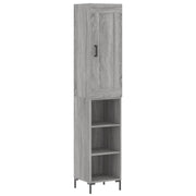 Credenza | Madia | Buffet da pranzo | Armadio da pranzo Grigio Sonoma 34,5x34x180 cm in Legno Multistrato