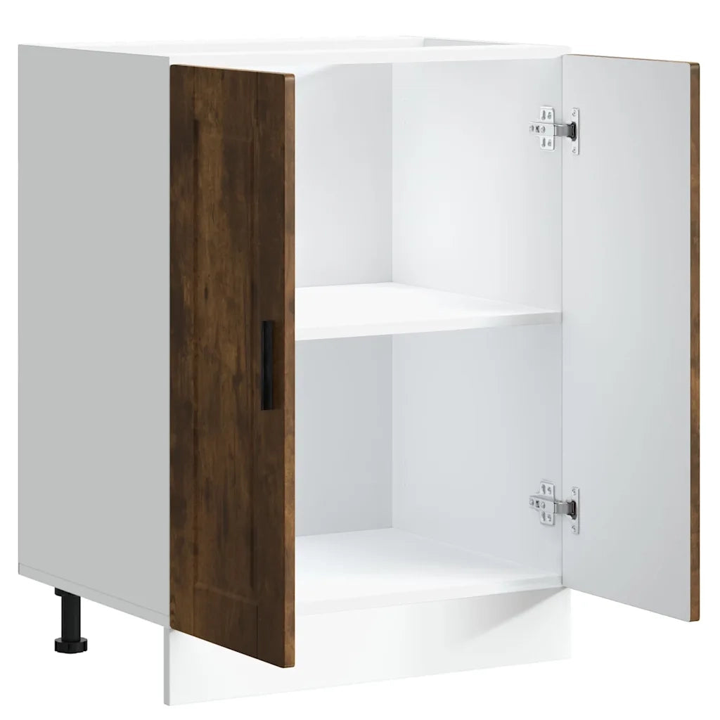 Base da Cucina-Mobile Base da Cucina Porto Rovere Fumo in Legno Multistrato 881002