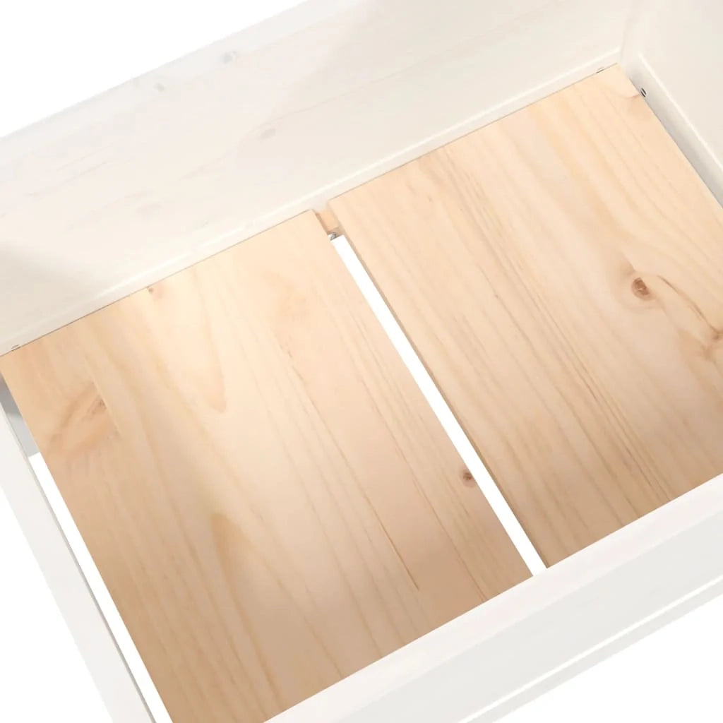 Fioriera rialzata per piante e fiori terrazza giardino 178,5 x 44 x 75 cm legno massello di pino bianco 02_0037465
