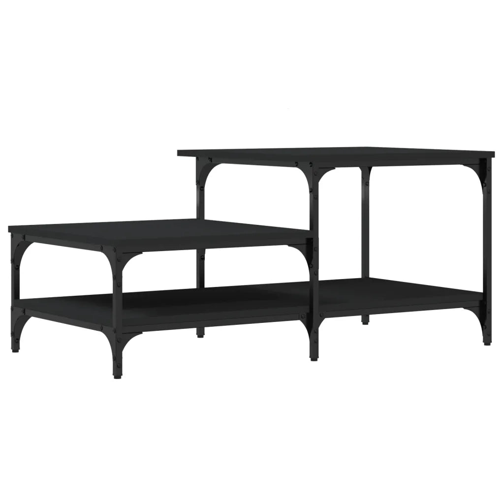 Tavolino da Salotto Nero 100x50,5x45 cm in Legno Multistrato 835379