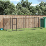 Gabbia per Cani da Esterno in Acciaio con Tetto 12,1 m² 3082294