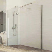 Box doccia Parete 75x140 CM in vetro trasparente 8mm mod. Walk in Corner H198