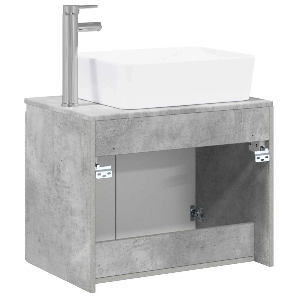 Set di mobili per il bagno Grigio Cemento Legno ingegnerizzato 3404333