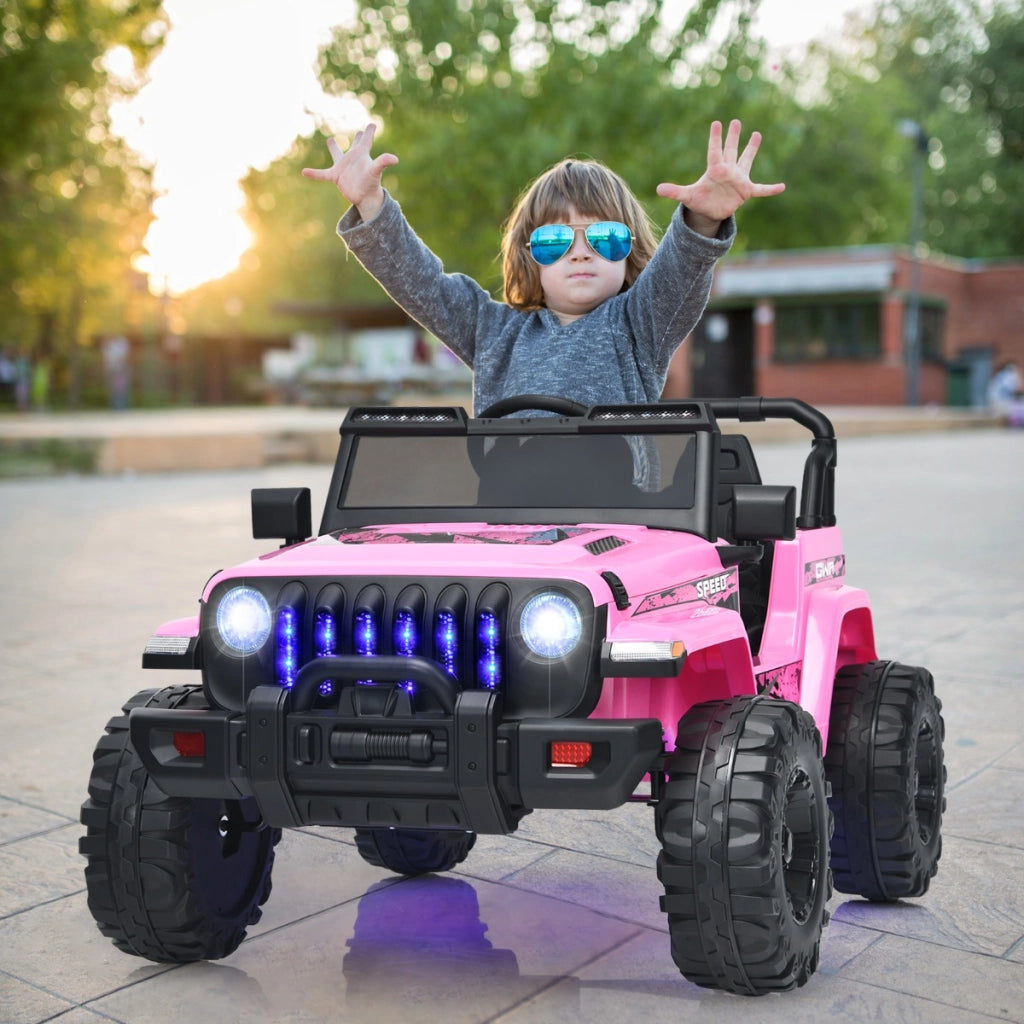 Auto per bambini alimentata a batteria 12V con 2 posti e telecomando musica porta USB, Auto elettrica Rosa-Macchinine giocattoli
