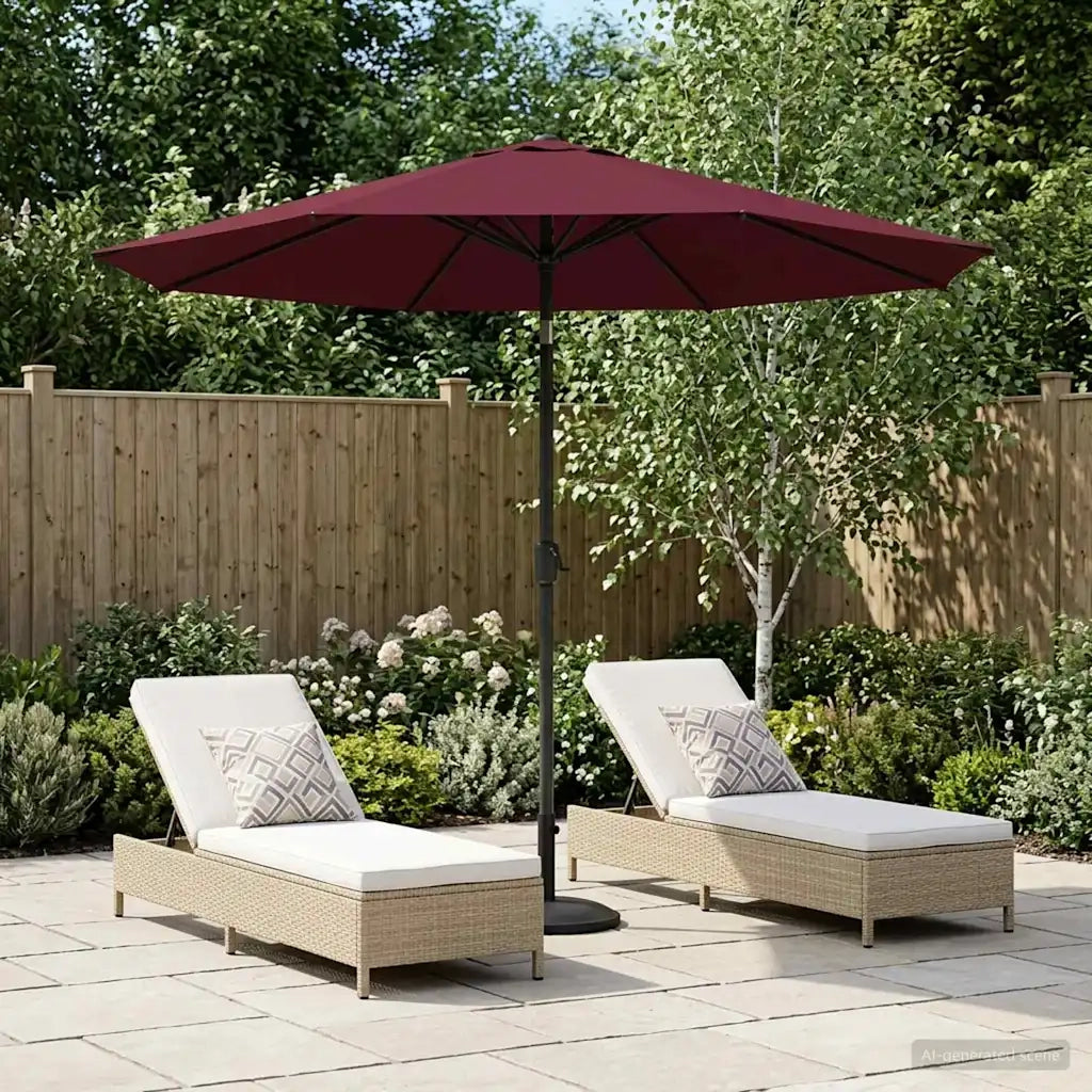 Parasole da Giardino con Base 230 x 230 cm Poliestere 42036181