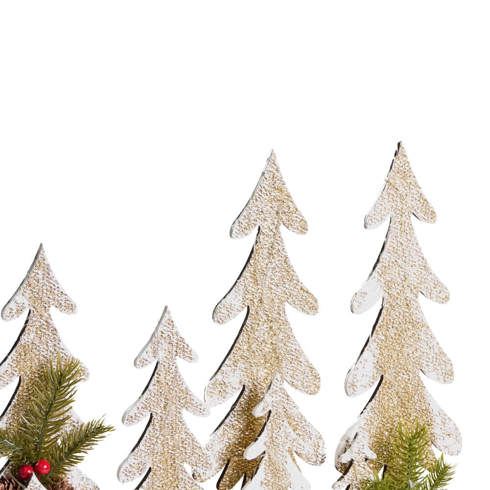 Luci decorative natalizie a LED Marrone chiaro Legno di abete Forma di albero di Natale Fatto a mano Tradizionale