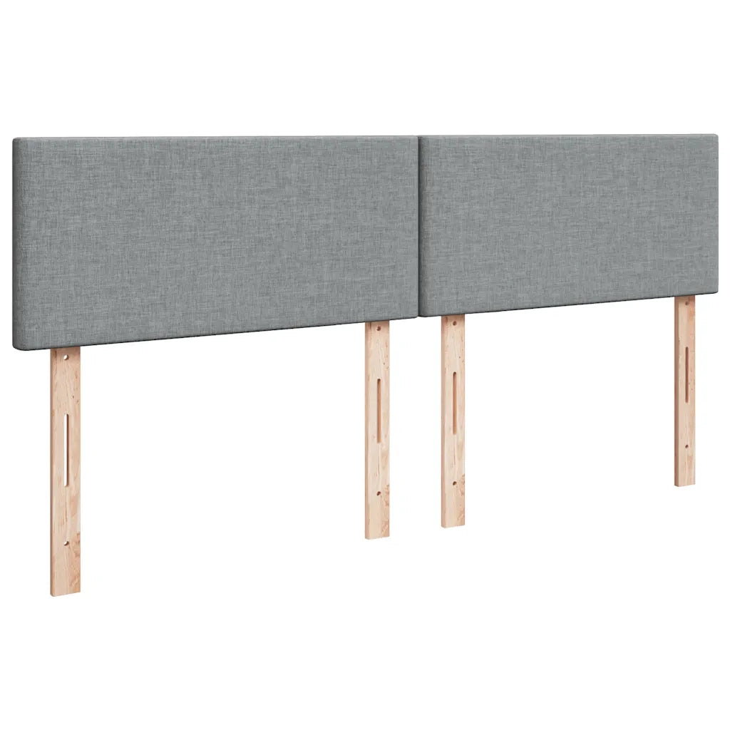 Giroletto a Molle con Materasso Grigio Chiaro180x200 cm Tessuto