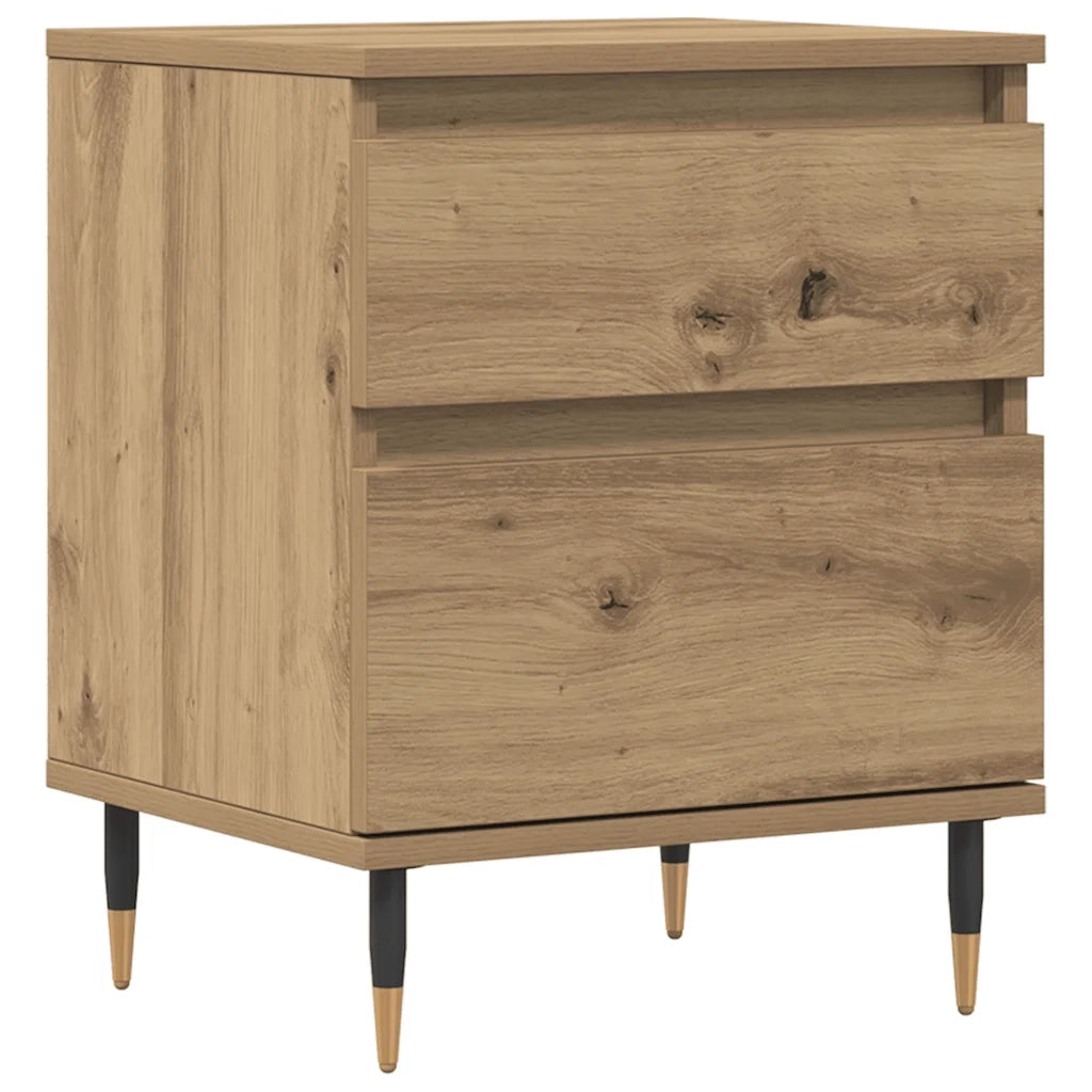 Comodino-Tavolino da notte Rovere Artigianale 40x35x50 cm in Legno Multistrato 631700