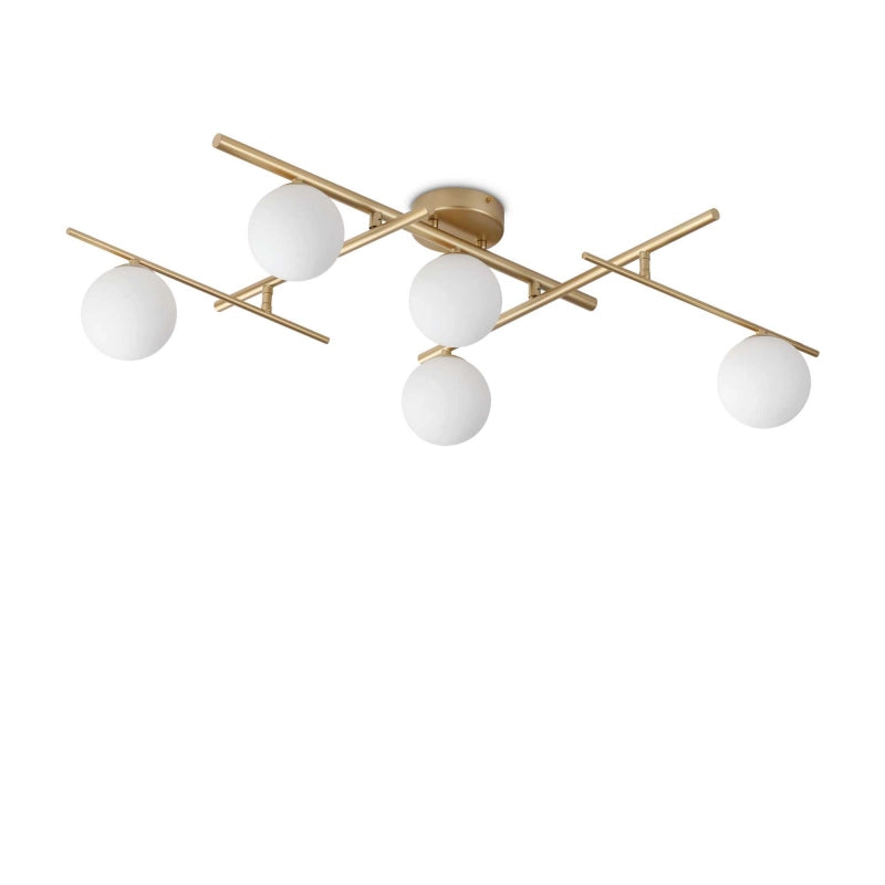 Lampada Da Soffitto Atlas Pl5 Oro Ideal-Lux