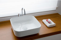 Lavabo da Appoggio 38,5x38,5x13,5 cm in Ceramica TFT Helsinki 2 Bianco
