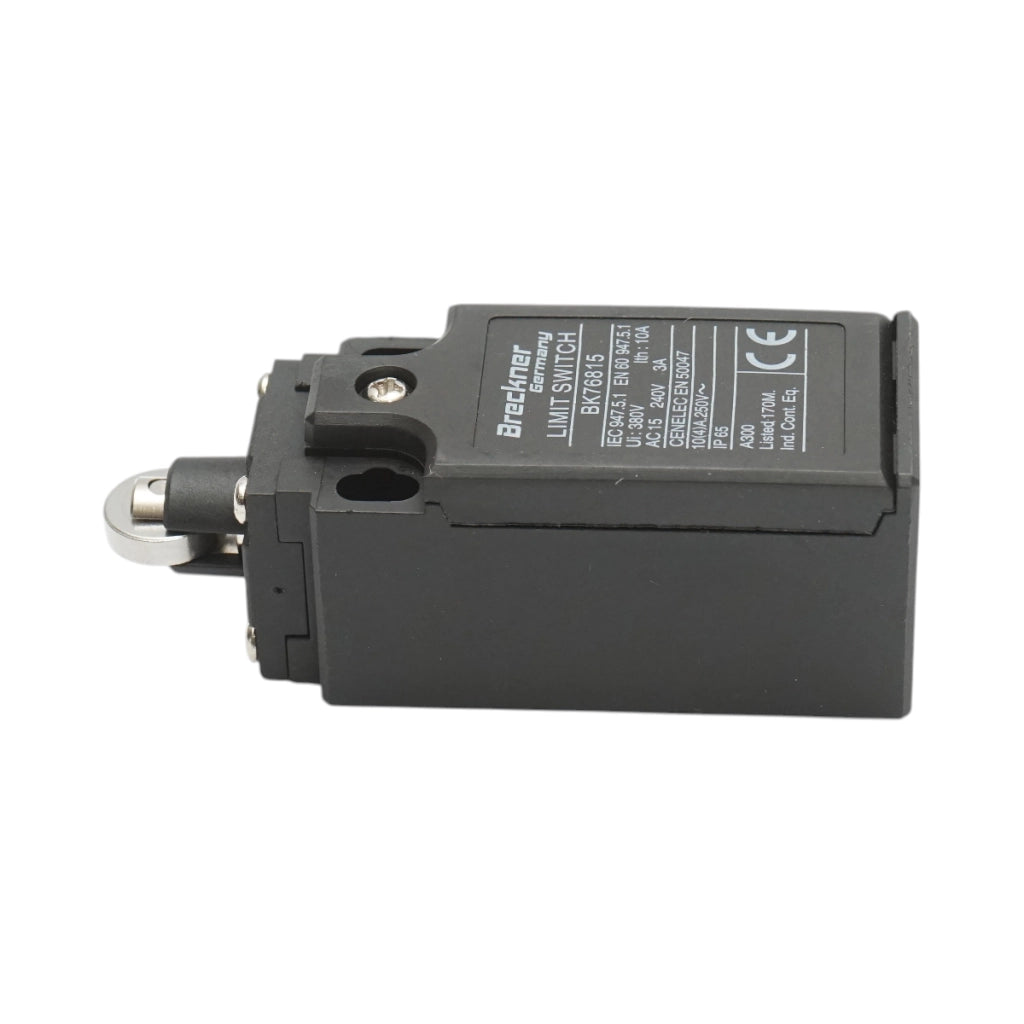 Finecorsa con attuatore a pistone e rullo orizzontale 250V/380V, 10A IP65 Breckner Germany