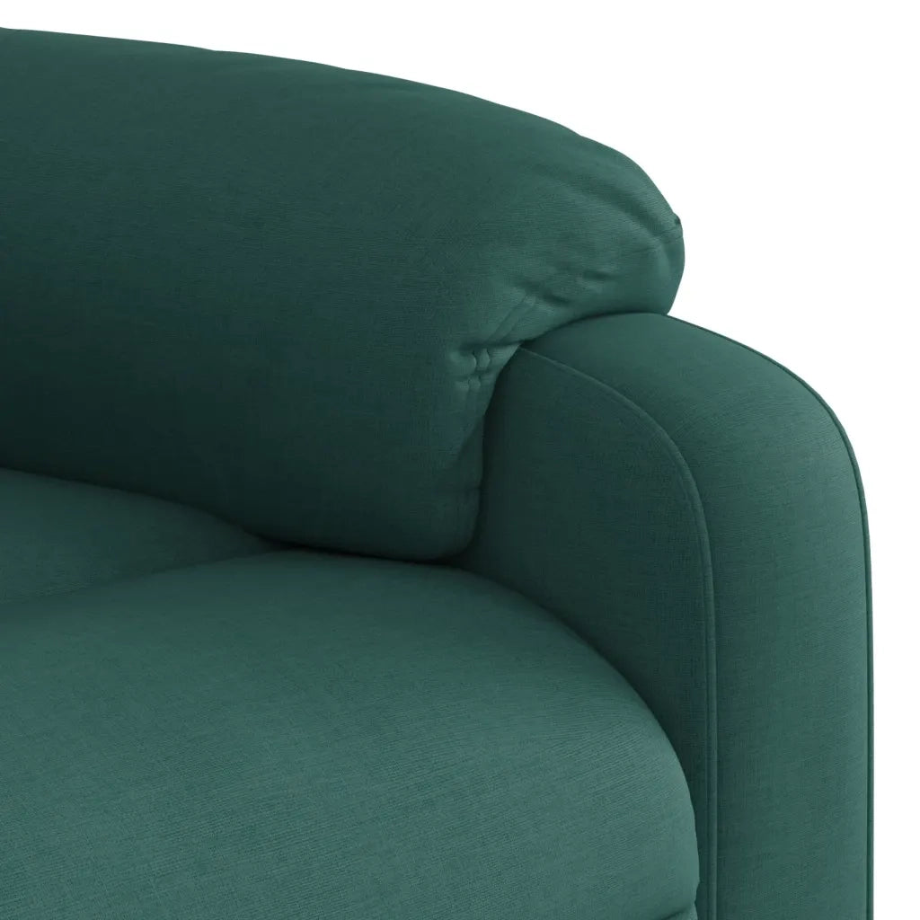Poltrona | Sedia Relax Alzapersona Reclinabile Verde Scuro in Tessuto