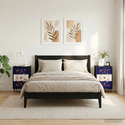 Armadio da Notte MAINZ 2 pz Rovere Nero 36 x 33 x 61 cm 8007340