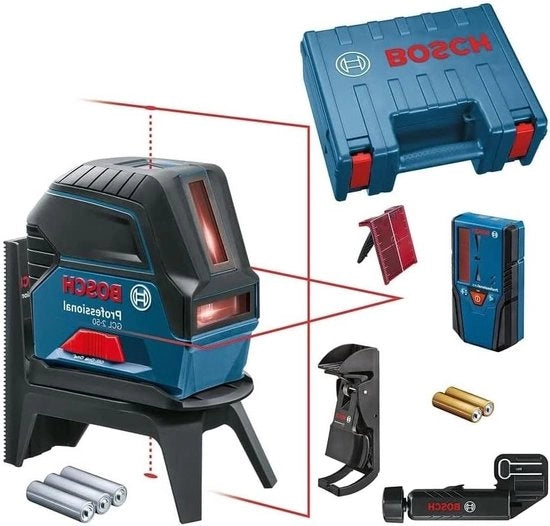Laser per lavori di finitura per interni - autoalimenta - 3x batterie AA - 630-650 nm